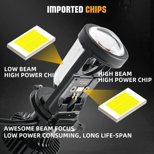 Dacpeak-Y Integrated high and low beam LED headlights 6000K