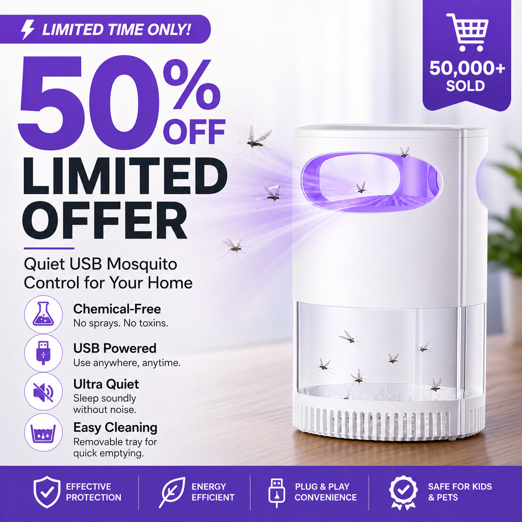 Final Day : 🦟USB-Powered Mosquito Trap Lamp – Chemical-Free & Eco-Friendly 🌱