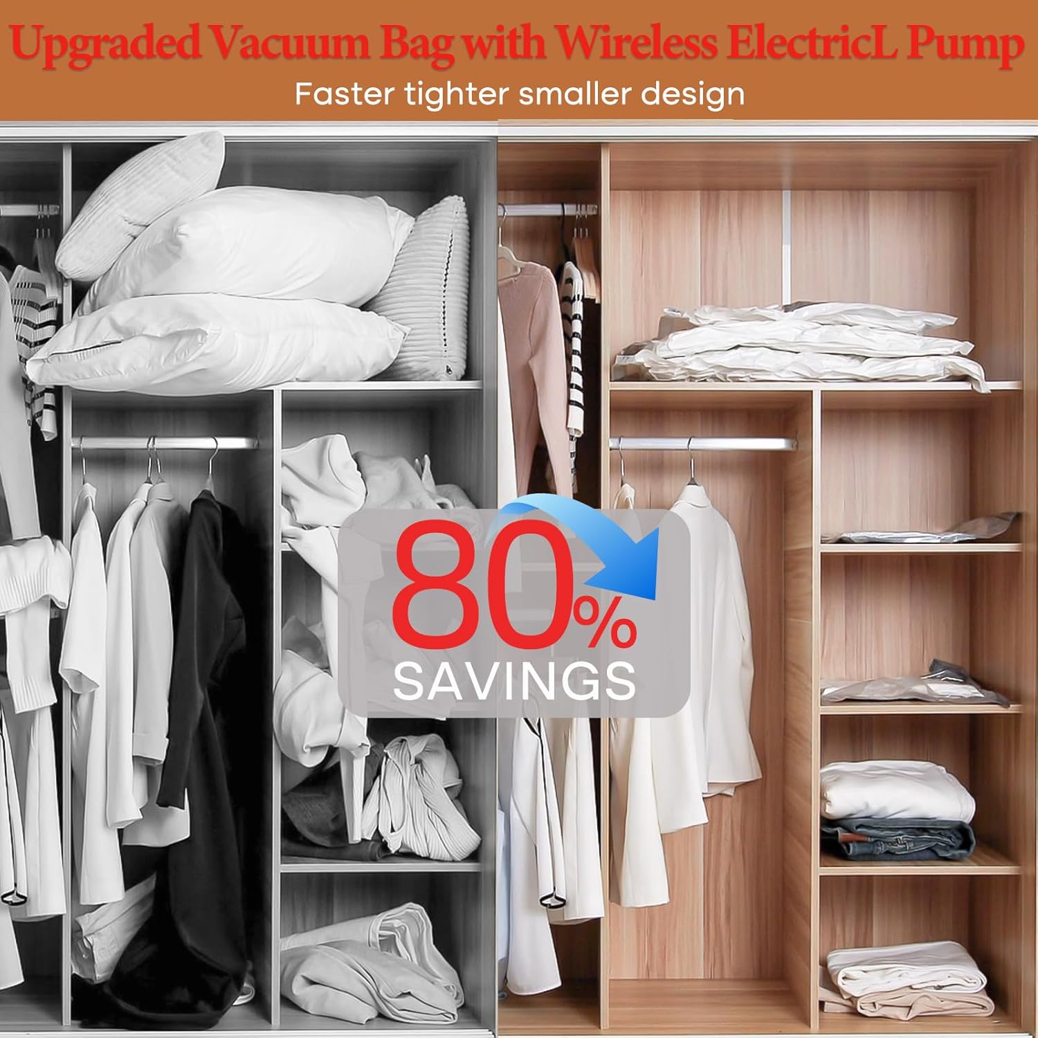 📢Last Day 60% OFF🔥[2026 Upgraded]  X7 Cordless Travel Vacuum Bag Set