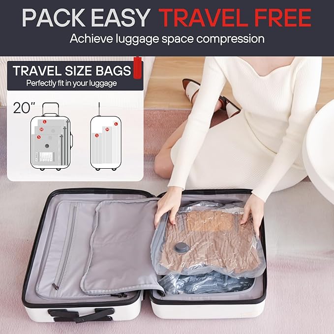 📢Last Day 60% OFF🔥[2026 Upgraded]  X7 Cordless Travel Vacuum Bag Set
