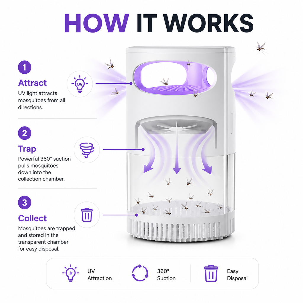Final Day : 🦟USB-Powered Mosquito Trap Lamp – Chemical-Free & Eco-Friendly 🌱