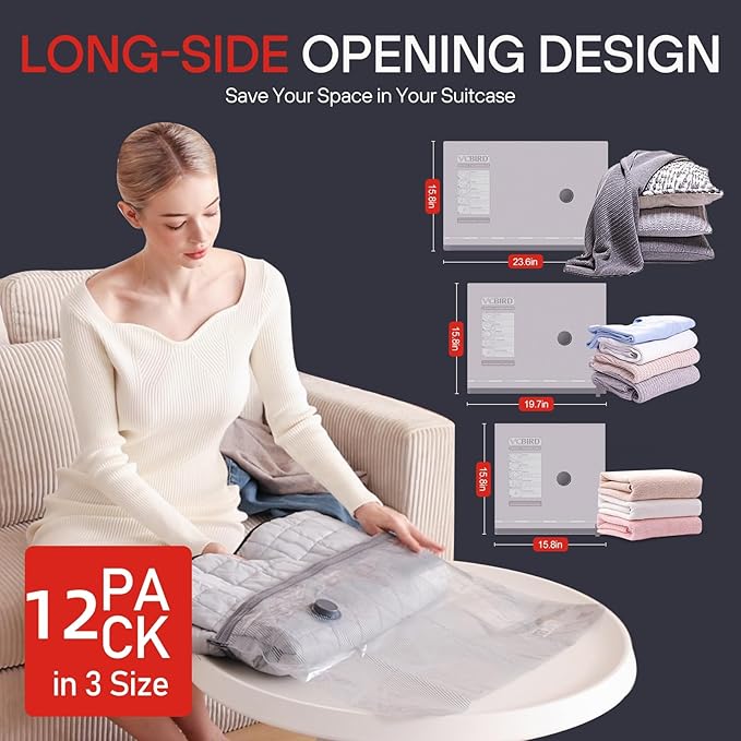 📢Last Day 60% OFF🔥[2026 Upgraded]  X7 Cordless Travel Vacuum Bag Set