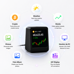 dacspeak™ magic pro🖥️All-in-One Smart Desktop Display – Real-Time Crypto, Stocks & Weather Tracker📊