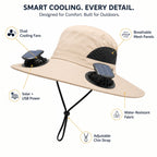 🔥LAST DAY 49% OFF - ☀️ Solar Cooling Fan Hat – Beat The Heat Instantly 🧢❄️ | Hands-Free Turbo Airflow 5000RPM 🌬️